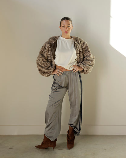 STAY IN YOUR LANE TRACK PANTS X GRAY