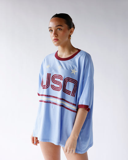 DAYDREAMER USA WORLD CUP OS RINGER TEE