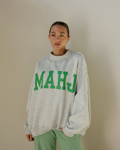 MAHJ + BAM REVERSIBLE MOCK NECK SWEATSHIRT