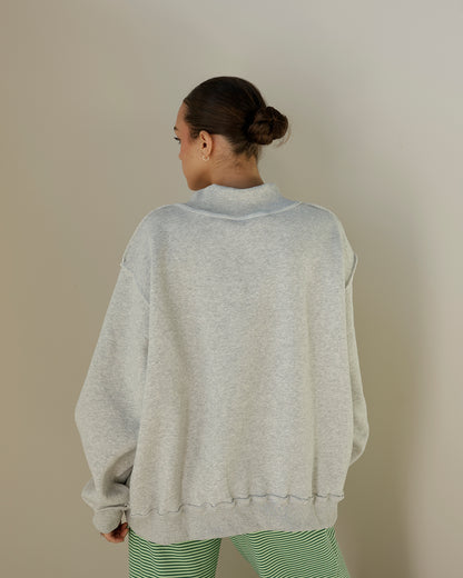 MAHJ + BAM REVERSIBLE MOCK NECK SWEATSHIRT