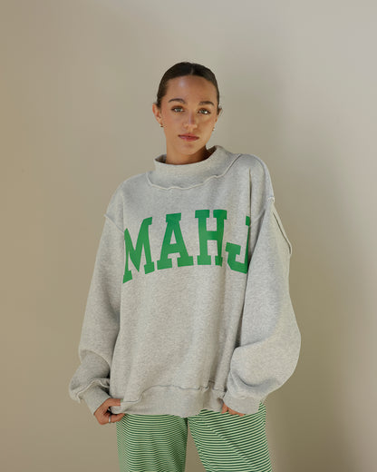 MAHJ + BAM REVERSIBLE MOCK NECK SWEATSHIRT
