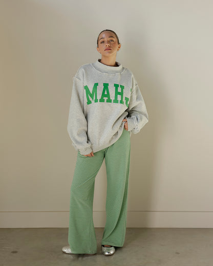 MAHJ + BAM REVERSIBLE MOCK NECK SWEATSHIRT