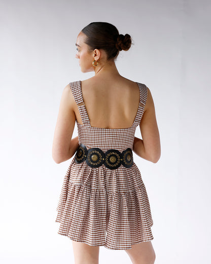 SUGAR MAPLE GINGHAM ROMPER