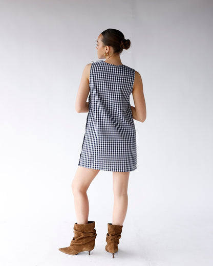 COUNTRYSIDE GINGHAM MINI DRESS