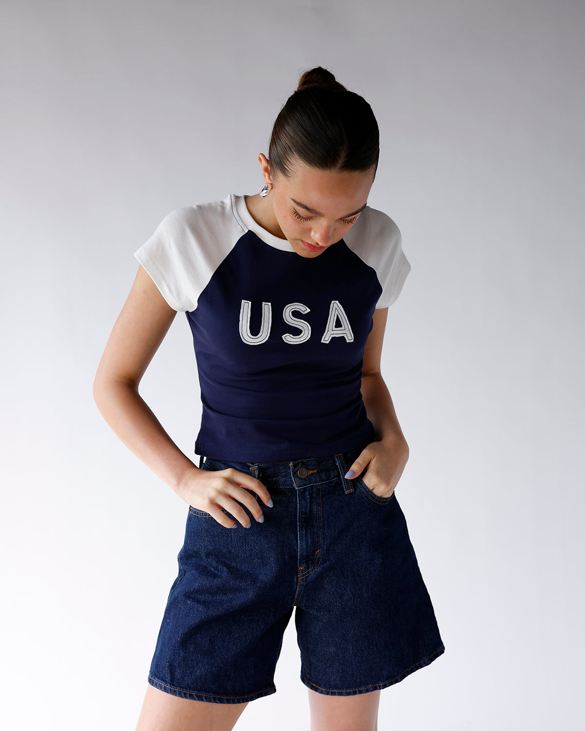 USA RAGLAN BABY TEE