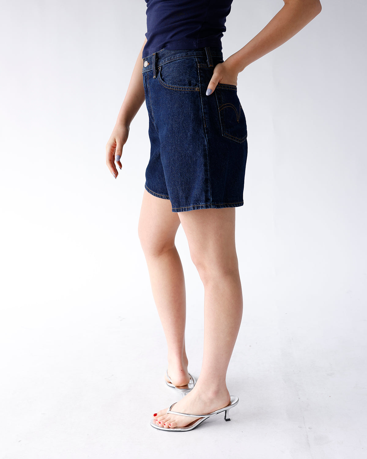 LEVIS HIGH RISE BAGGY DENIM SHORTS X REMEMBER TOGETHER