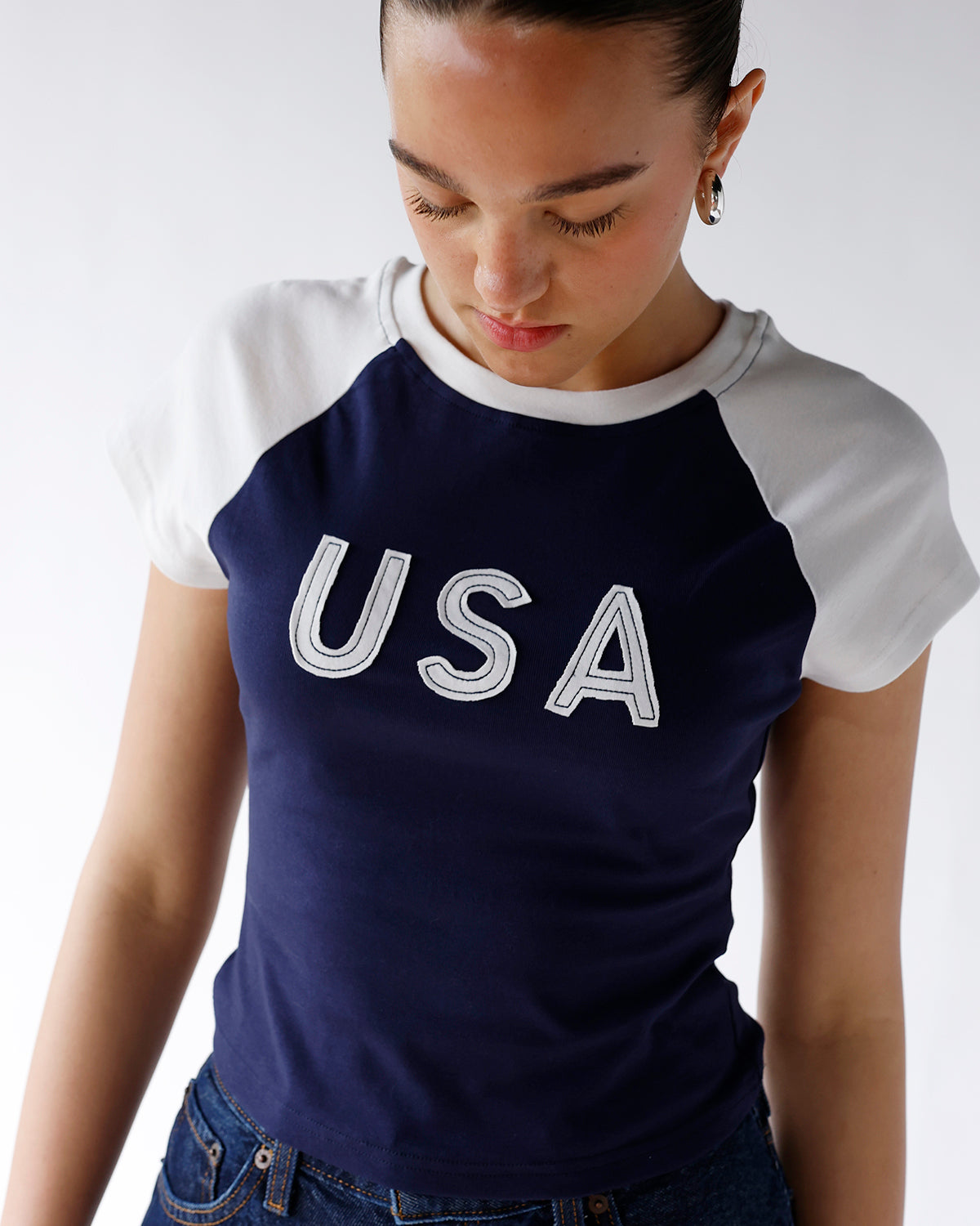 USA RAGLAN BABY TEE