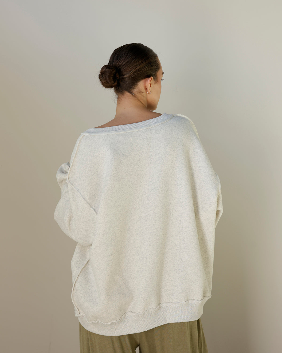 JESUS + GOD IS GOOD SPLIT NECK REVERSIBLE SWEATSHIRT