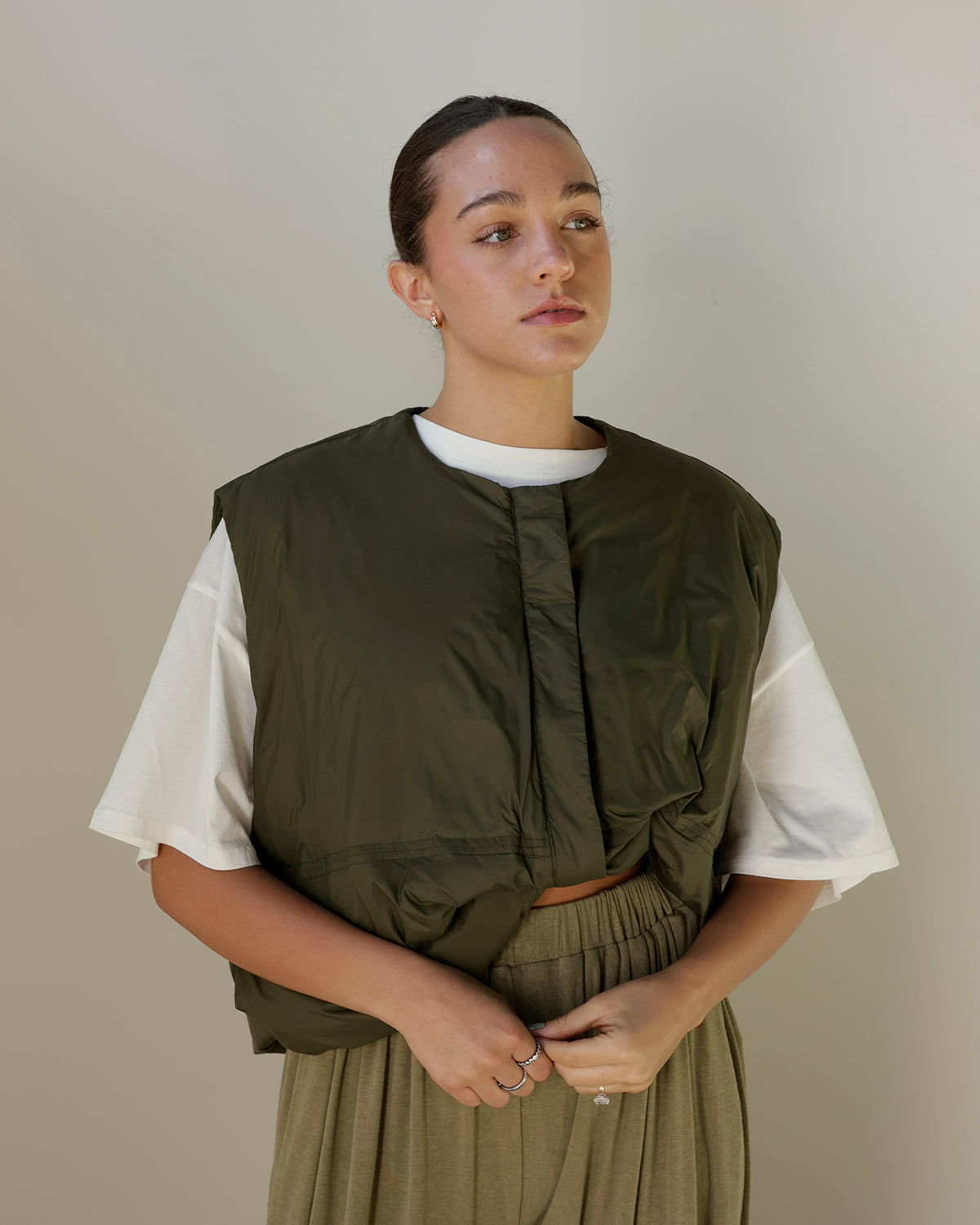 PISTOLA PUFFER VEST X OLIVE