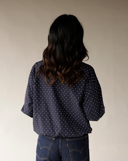 LOTS OF DOTS WINDBREAKER X NAVY