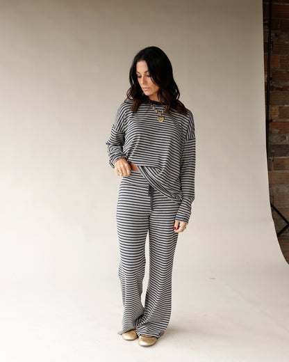 COZY COOL MORNINGS STRIPED LOUNGE PANT