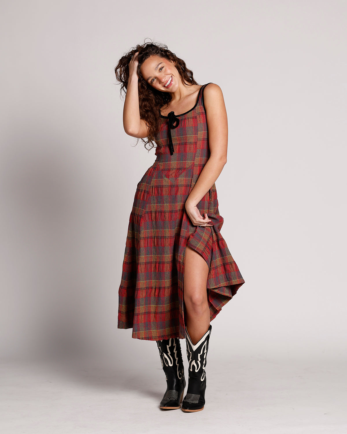 free people holiday style red plaid dress perfect holiday dress fun holiday dress casual comfty dress free people dresses