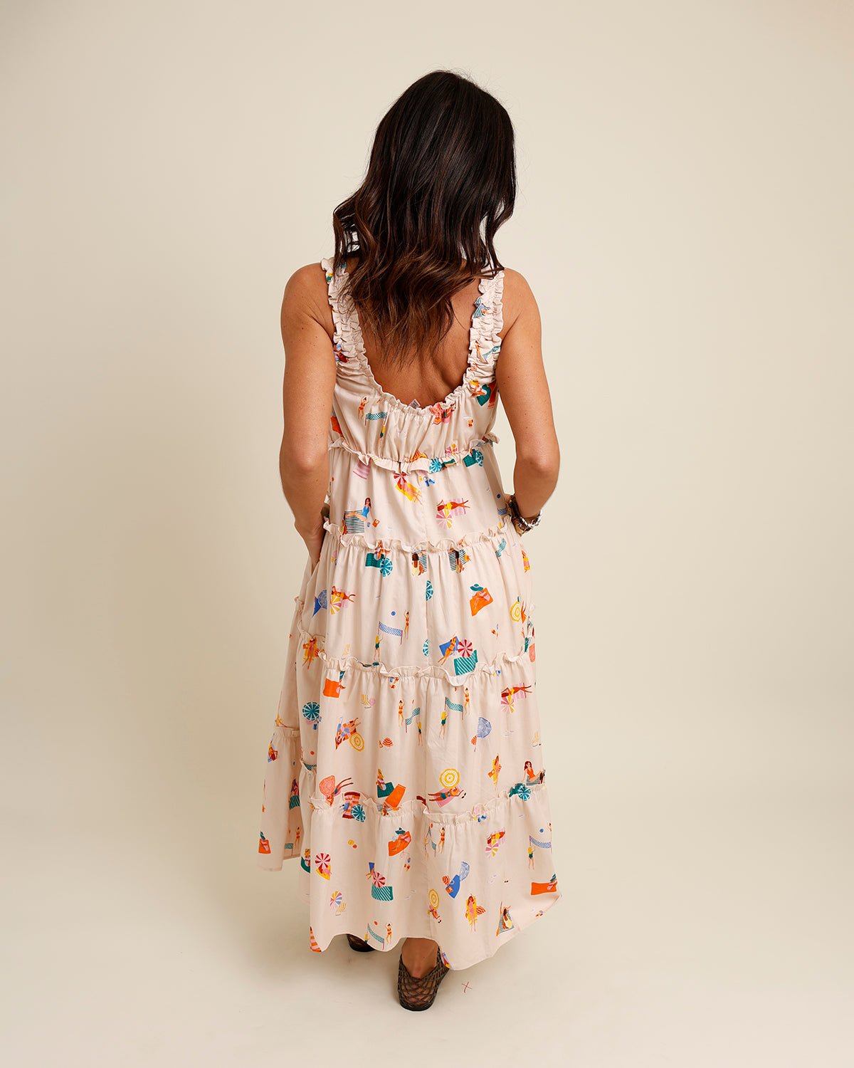 LANAI TIERED MIDI DRESS