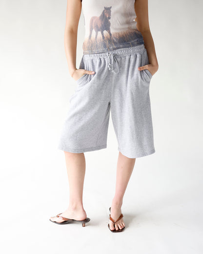 READY TO UNWIND SWEATSHORTS X HEATHER GREY
