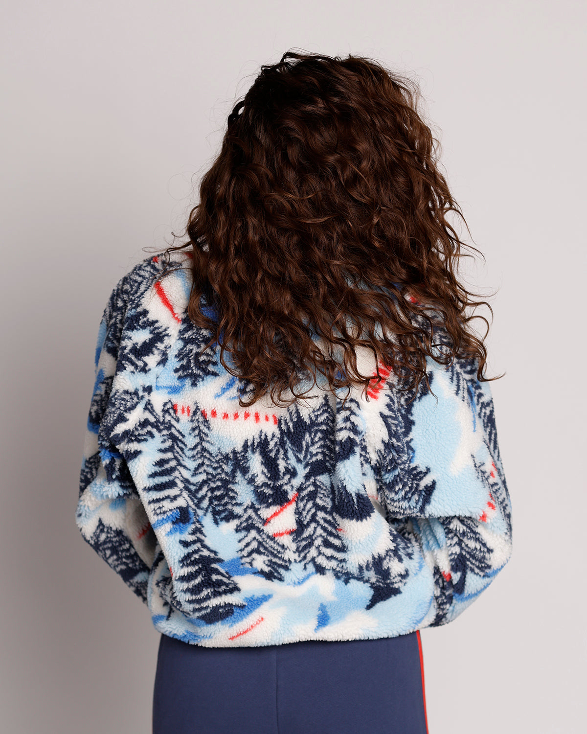 FREE PEOPLE HIT THE SLOPES PRINTED FLEECE JACKET X ALPINE COMBO