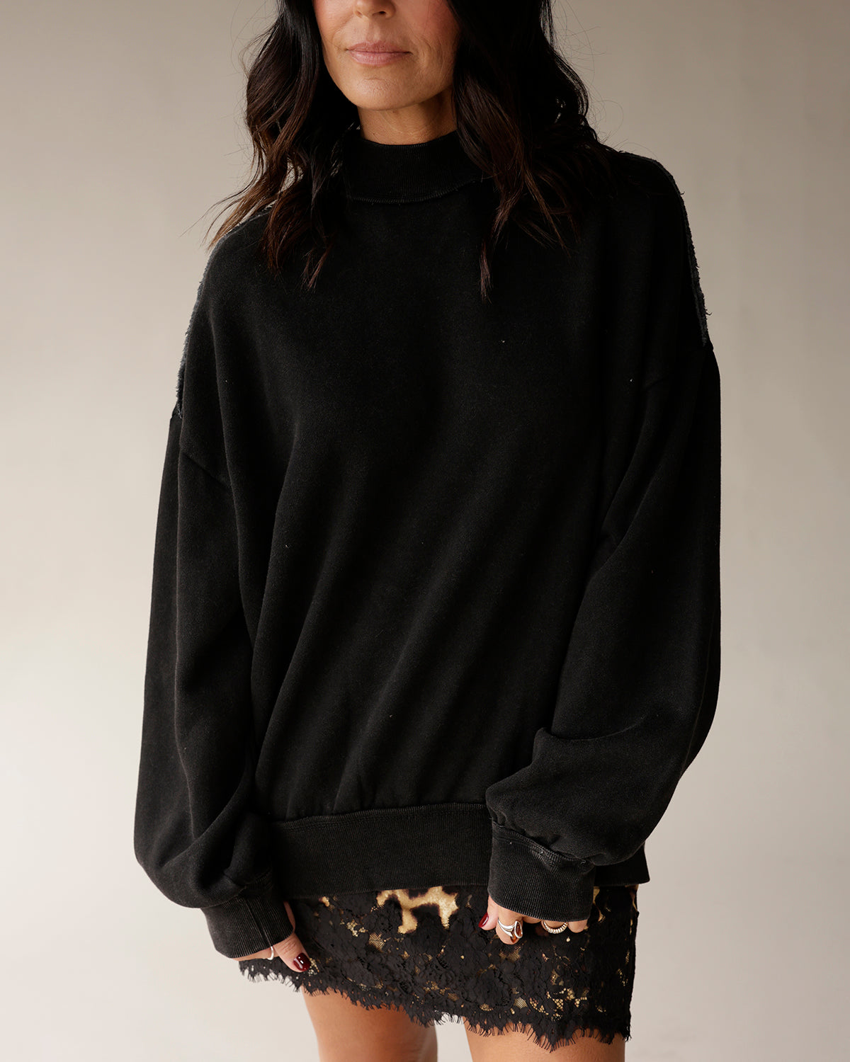 STAPLE MINI MOCKNECK SWEATSHIRT X BLACK