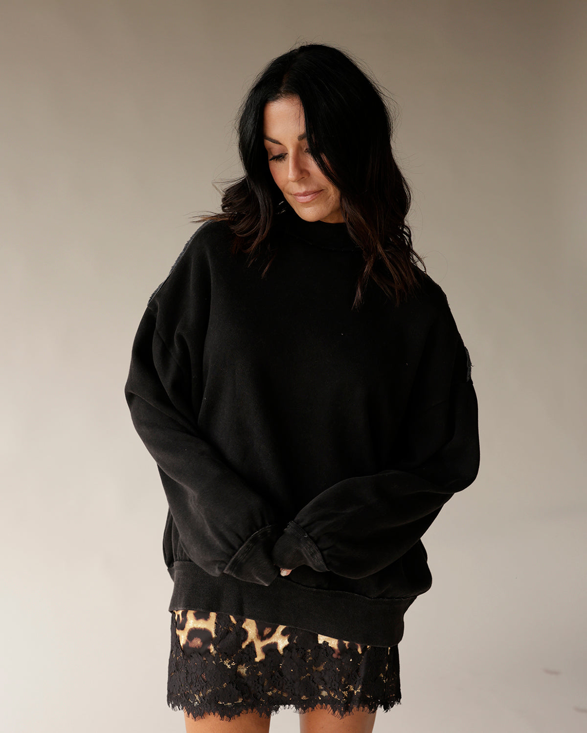 STAPLE MINI MOCKNECK SWEATSHIRT X BLACK
