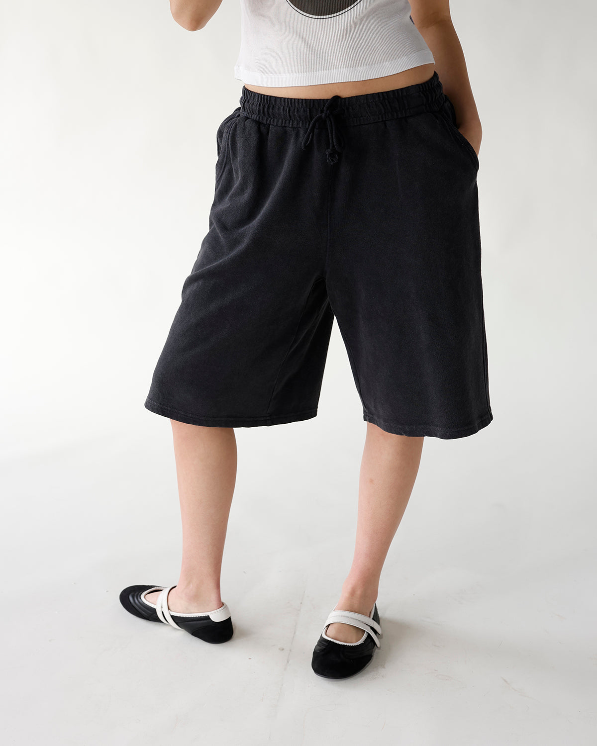 READY TO UNWIND SWEATSHORTS X BLACK