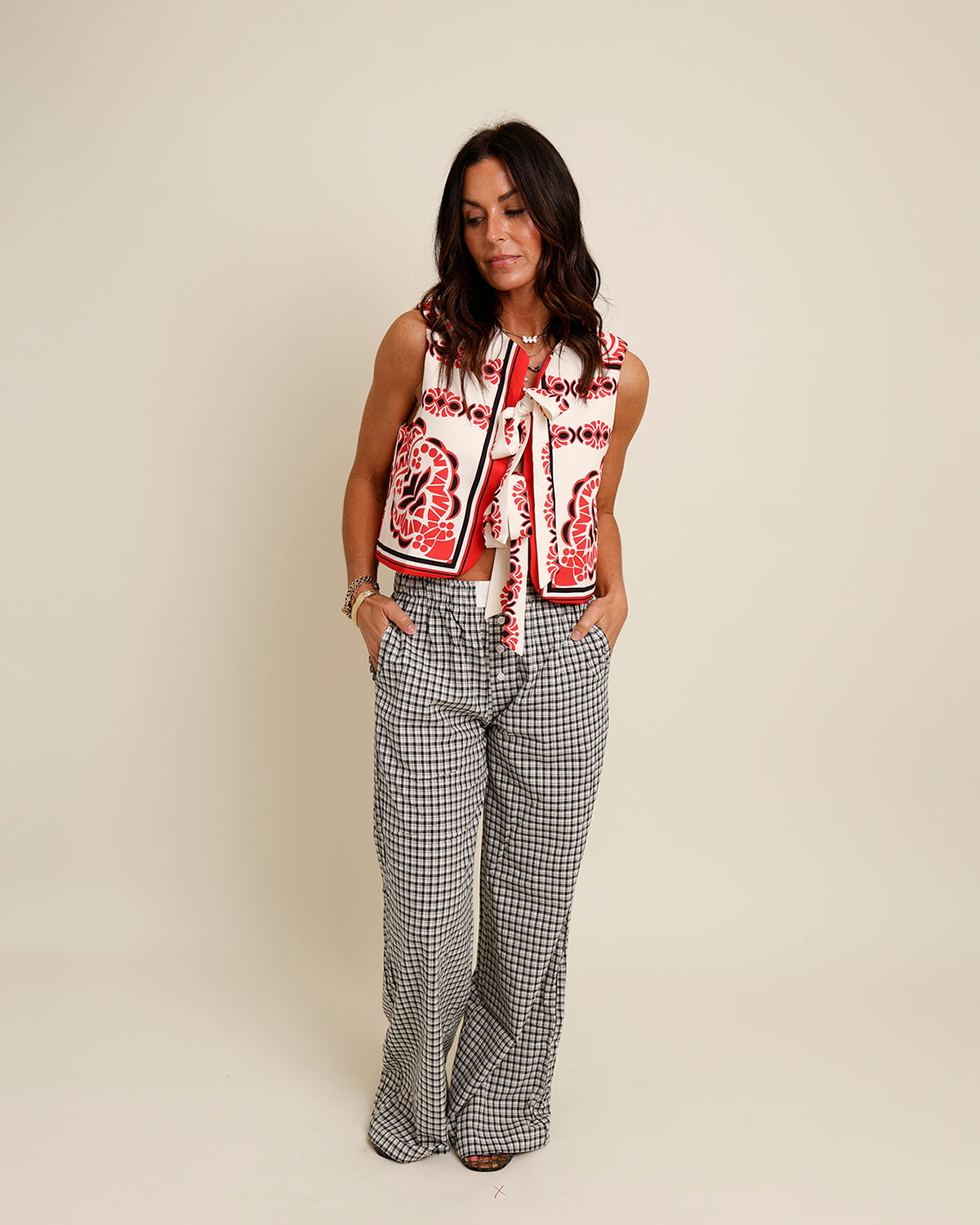 THE LIBERTY TIE-FRONT TOP