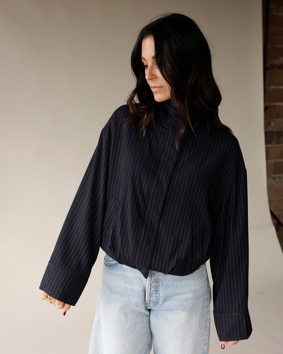 NIA GEORGIANA PINSTRIPE JACKET