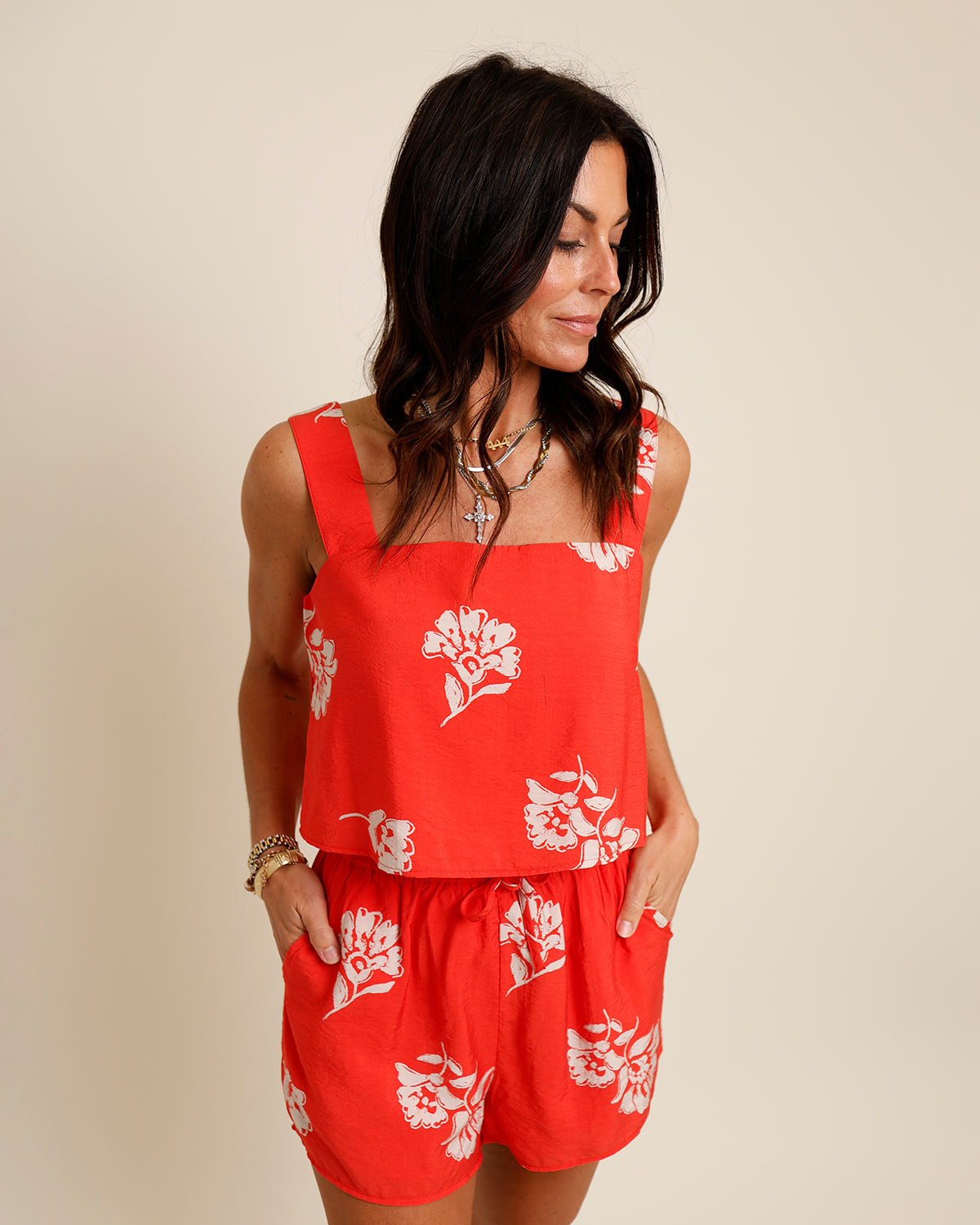SCARLET GARDEN TANK & SHORT SET
