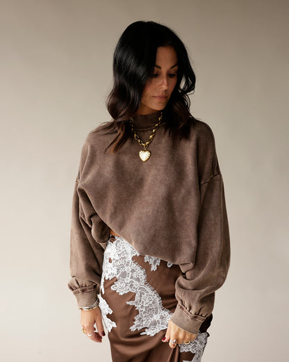 STAPLE MINI MOCKNECK SWEATSHIRT X BROWN