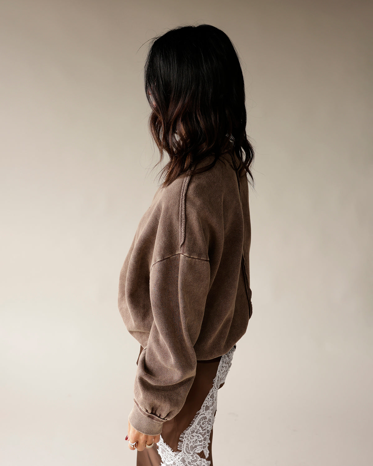 STAPLE MINI MOCKNECK SWEATSHIRT X BROWN
