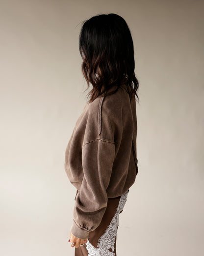 STAPLE MINI MOCKNECK SWEATSHIRT X BROWN