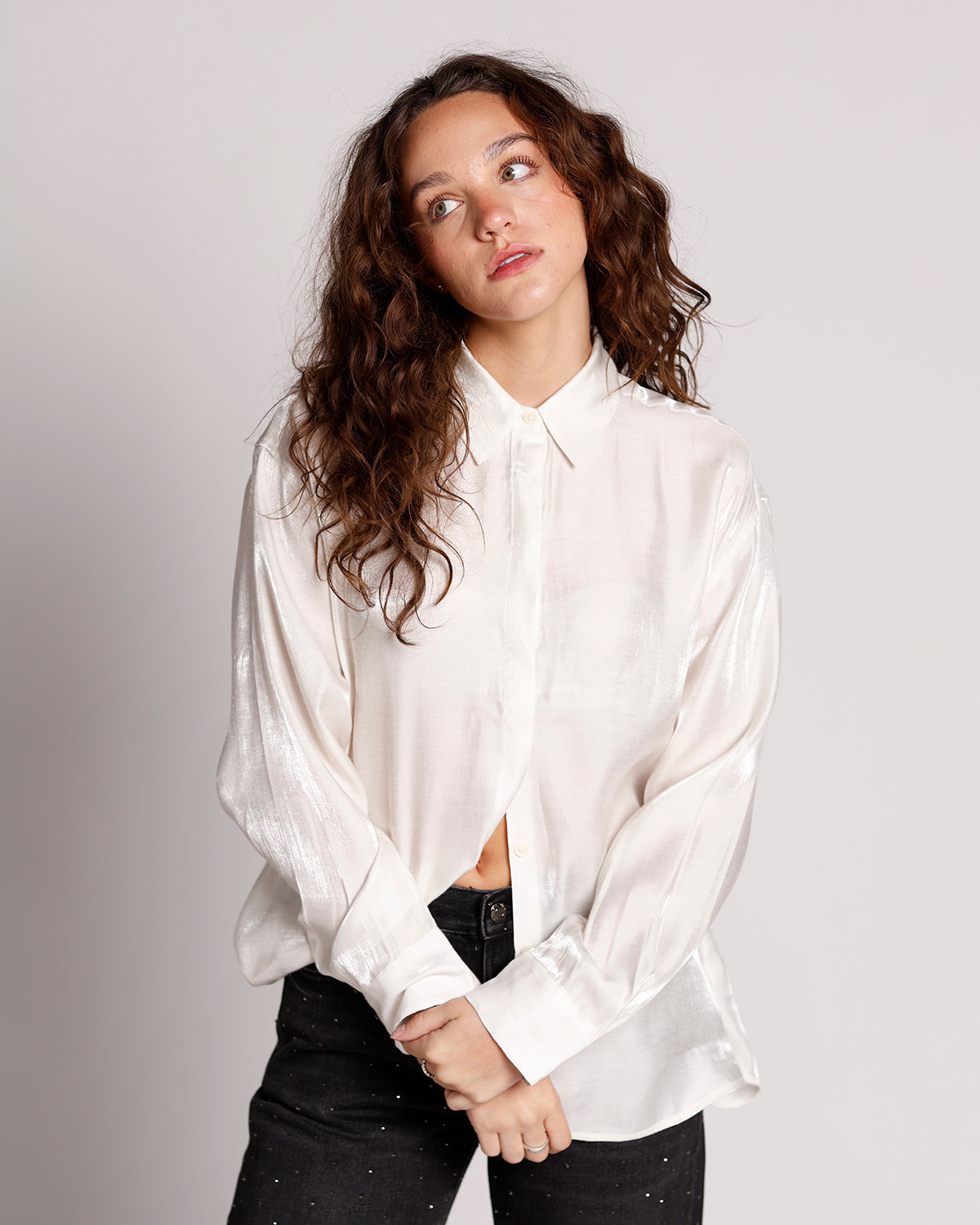 white blouse white button up dressy chic button up holiday blouse holiday top 