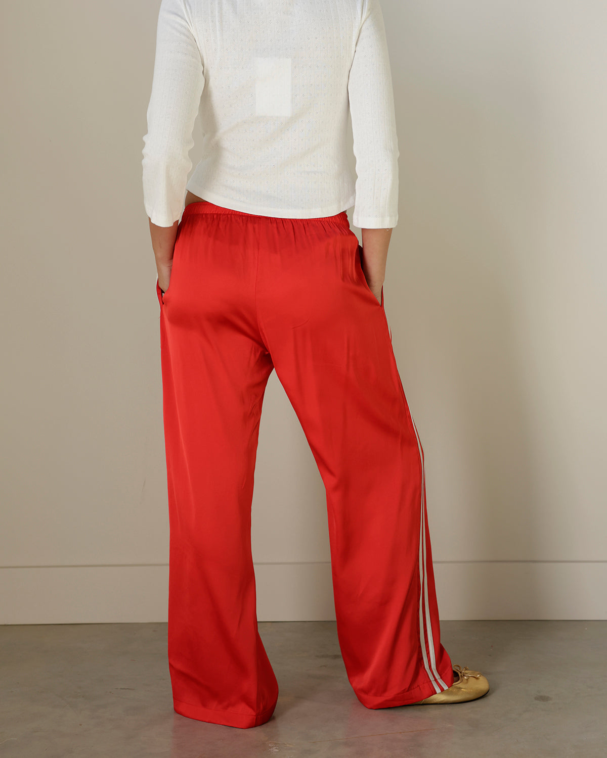 STAY IN YOUR LANE TRACK PANTS X RED