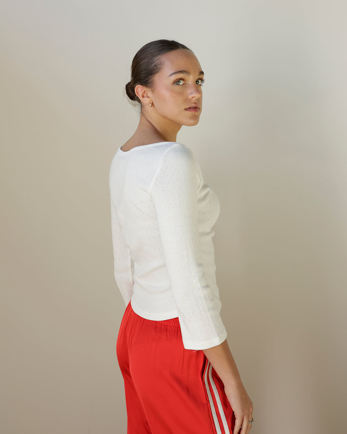 SCOOP OFF THE SHOULDER IVORY TOP