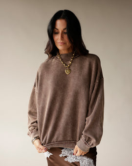 STAPLE MINI MOCKNECK SWEATSHIRT X BROWN