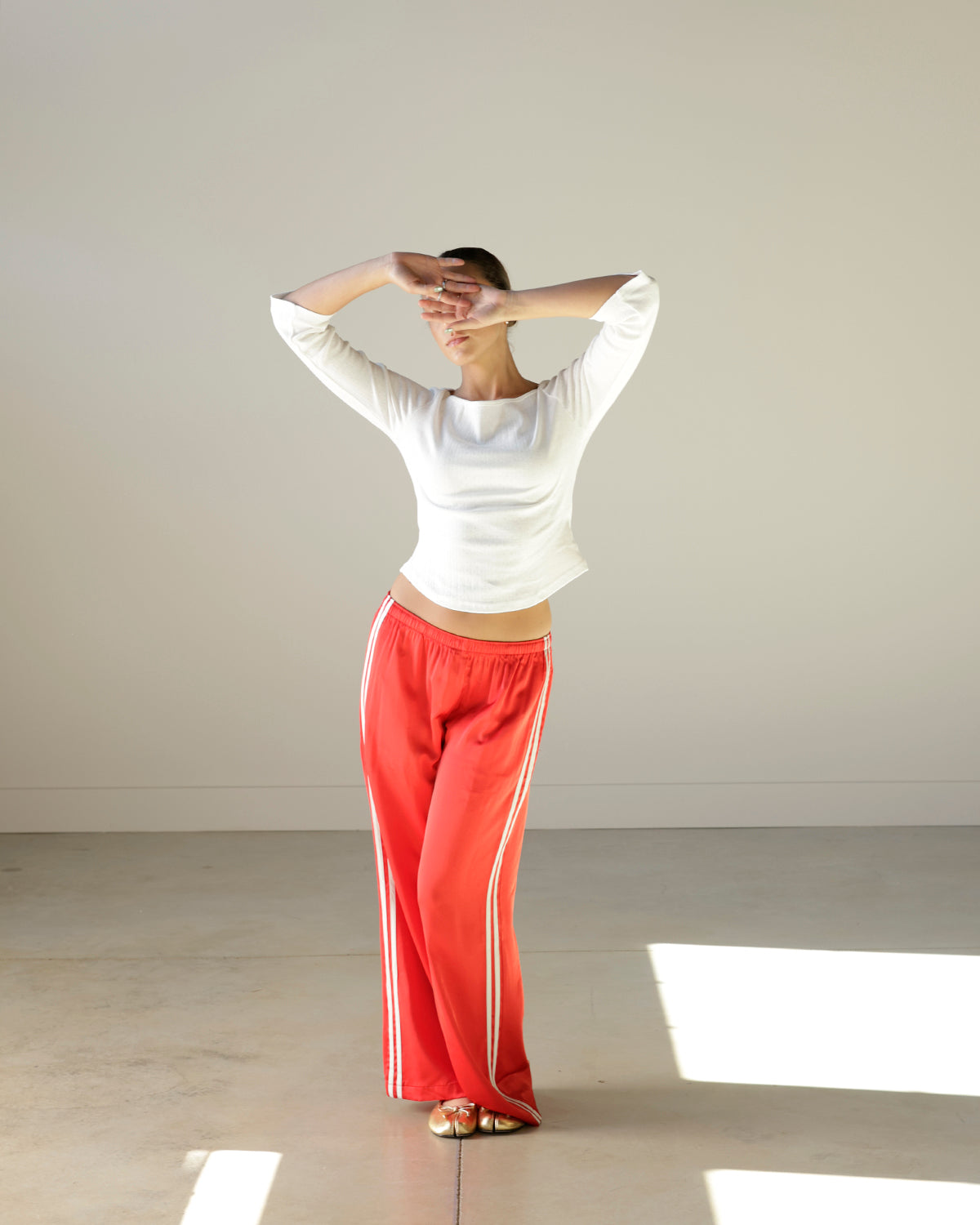 STAY IN YOUR LANE TRACK PANTS X RED