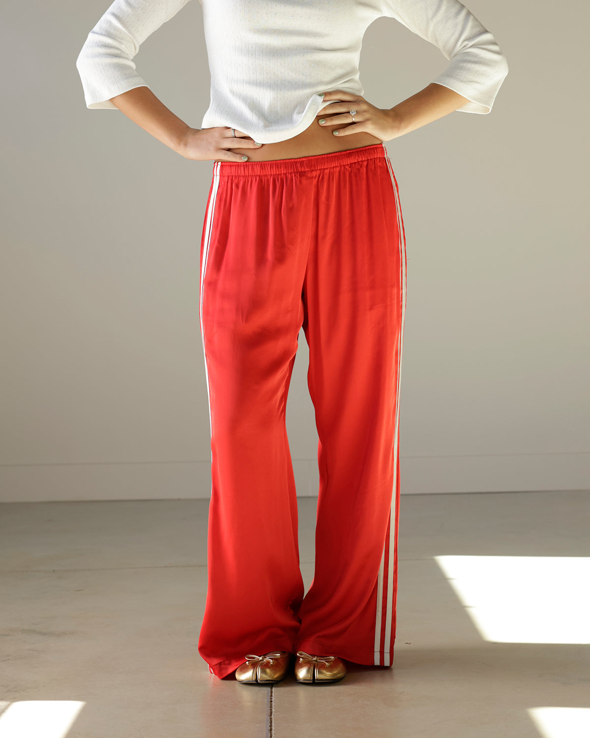 STAY IN YOUR LANE TRACK PANTS X RED