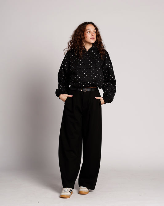 black dress pants comfy wide leg black pants holiday outfit idea black pants 