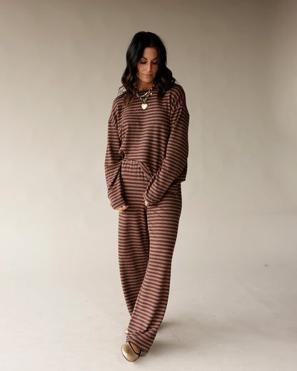 BARE TREE BRANCHES STRIPED LOUNGE PANT