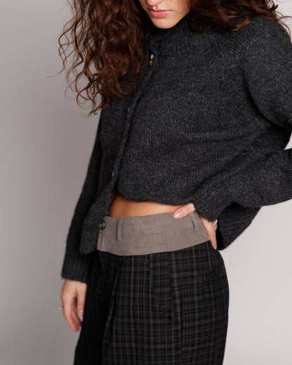 PLAID AFFAIR WIDE LEG PANTS