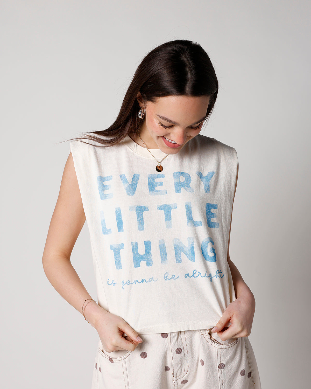 graphic muscle tank every little thing is going to be alright graphic muscle tee