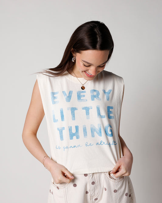 graphic muscle tank every little thing is going to be alright graphic muscle tee