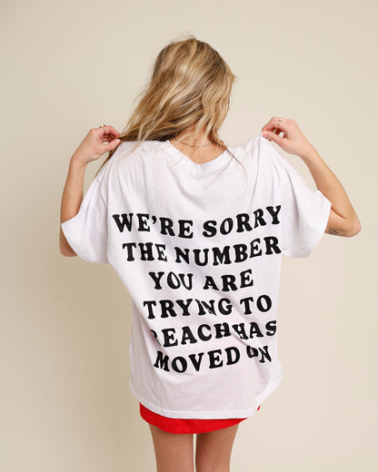 BOYS LIE WHITE 1-800 REVAMPED BOYFRIEND TEE