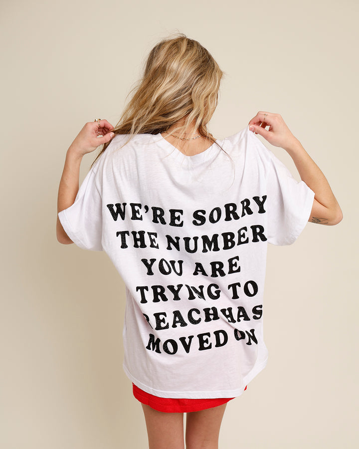 BOYS LIE WHITE 1-800 REVAMPED BOYFRIEND TEE