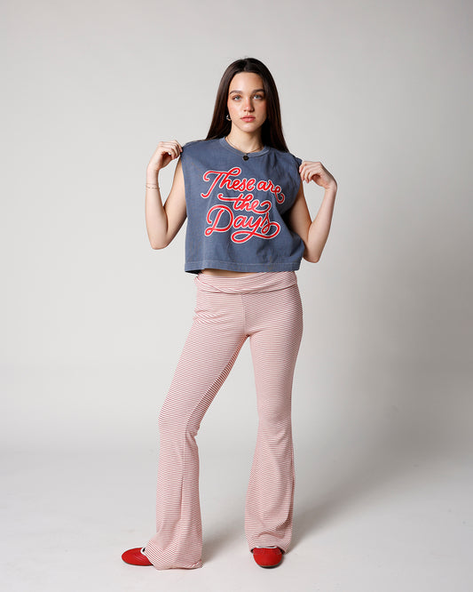 these are the days washed blue graphic muscle tee women's muscle tee 