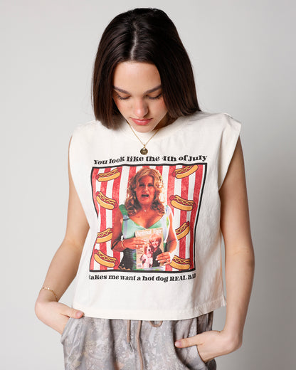 MAKES ME WANT A HOT DOG REAL BAD MUSCLE TEE