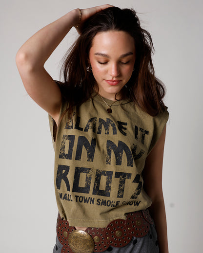 BLAME IT ON MY ROOTS MUSCLE TEE