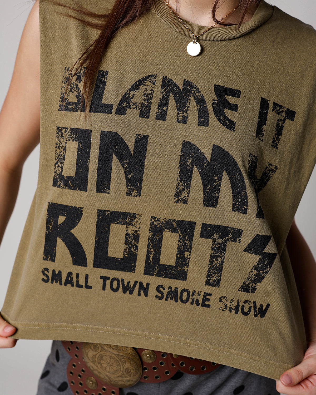 BLAME IT ON MY ROOTS MUSCLE TEE