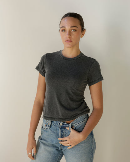 DAYDREAMER LA BABY TEE X WASHED BLACK