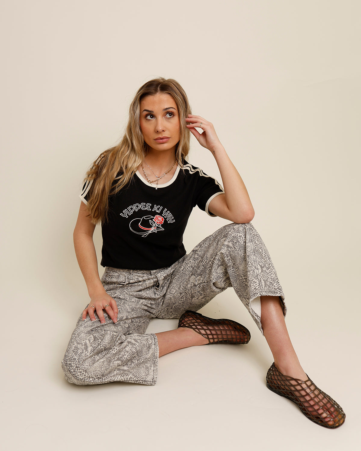 YIPPEE KI YAY RINGER TEE