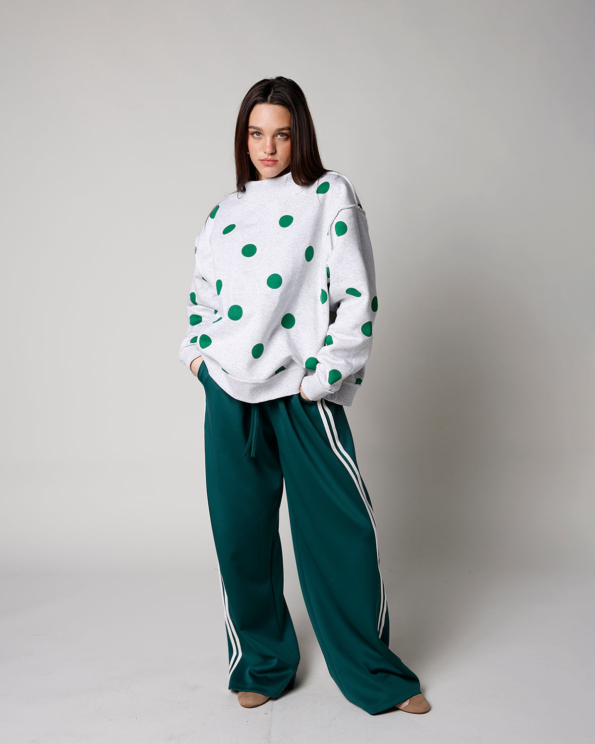 REVERSIBLE LUCKY MOCK NECK SWEATSHIRT