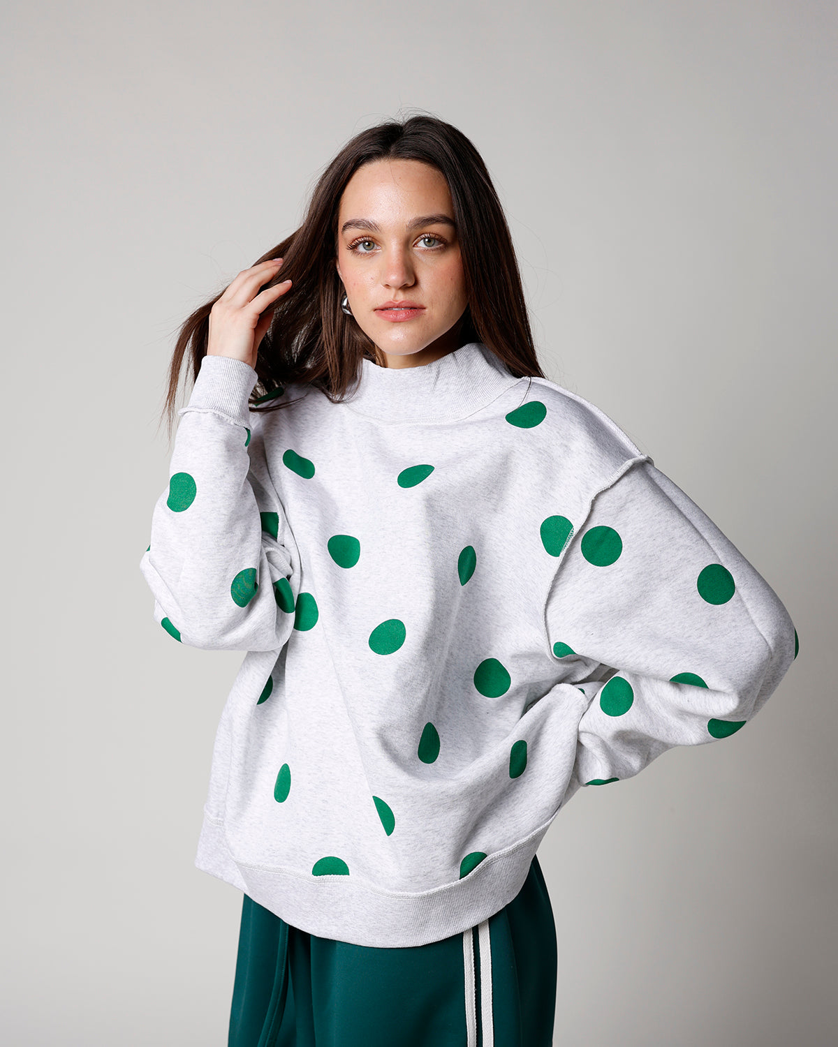 REVERSIBLE LUCKY MOCK NECK SWEATSHIRT