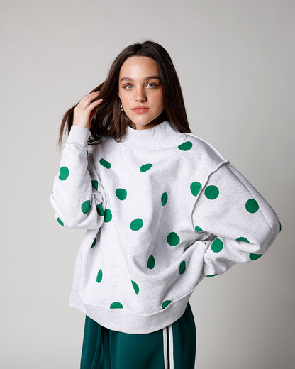 REVERSIBLE LUCKY MOCK NECK SWEATSHIRT